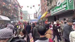 2023 大年初一 紐約唐人街勿街  2023 Chinese New year Mott Street 🧧 part 1