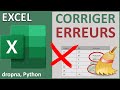 Purger les erreurs d'un tableau Excel par formule Python