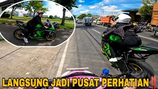 ADIK CEWEK AKANG MV BELAJAR NAIK MOGE ZX636‼️