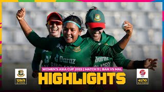 ACC | Women's Asia Cup 2022 | Match 11 | Bangladesh vs Malaysia