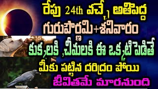 రేపు గురుపౌర్ణమి కుక్కలకి చీమలకి ఈ ఒక్కటి పెడితే మీకు పట్టిన దరిద్రం పోయి జీవితమే మారనుంది# పౌర్ణమి