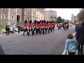 Windsor changing of the guards Tuesday October 14th 2009 1st battalion irish guards/bagpipes