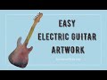 How to Paint an Easy Electric Guitar Watercolor Artwork