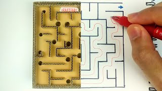 Board Marble Labyrinth maze game | Cardboard Puzzle Game