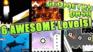 Geometry Dash 6 AWESOME 2.1 Levels ~ [Flickering, Challenger Deep, Spaceless, Phoenix and More!]