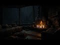 Ad-Free Deep Sleep in a Cozy Cave 🌧️ Soft Rain & Fireplace Sounds for Ultimate Relaxation 🔥😴