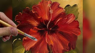 HIBISCUS / PAINTING STEP BY STEP / INTENSE COLORS