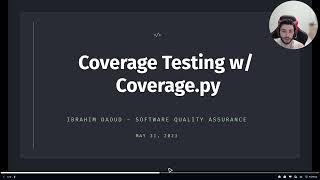 Coverage Testing Using Coverage.py