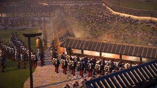 Samurai attacking the French Foreign Legion defending the castle | Total war Shogun 2