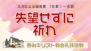 2022.02.27 「失望せずに祈れ」（ルカによる福音書18：1～8）