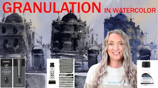 GRANULATION IN WATERCOLOR How to Achieve Granulation | Charcoal Lunar Black and Granulation Medium