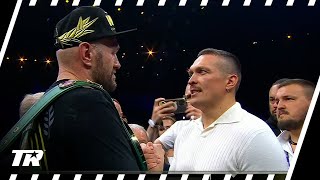 Oleksandr Usyk Invades the Ring To Face off With Tyson Fury To Set Up Undisputed Heavyweight Fight