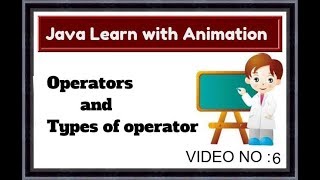 Java Tutorial For Beginners 6-operators and types of operator with Animation video