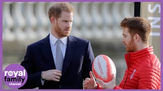 The Duke of Sussex Meets Budding Rugby League Players Ahead of World Cup Draw