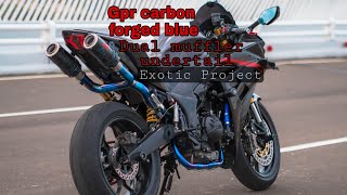 Gpr carbon Forged blue double exhaust fullsystem undertail R25 Crixus