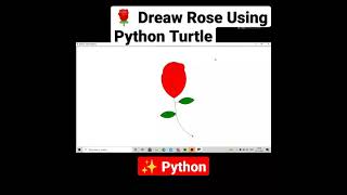 Draw 🌹#Rose🌹Using python | Python turtle #turtle graphics python animation #short #shorts #python