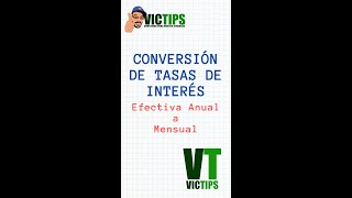 Interés Compuesto | Conversión de Tasas de Interés | Efectiva Anual a Mensual