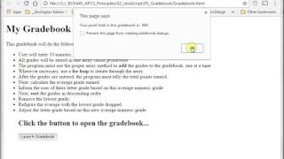 Gradebook App Running