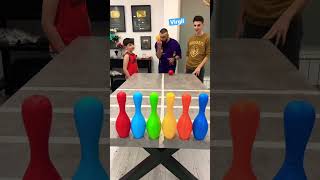 Knockdown bowling challenge #familygamenight #challenge