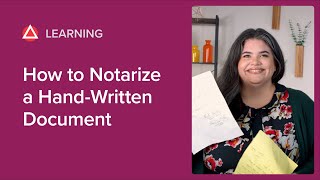 How to Notarize a Handwritten Document