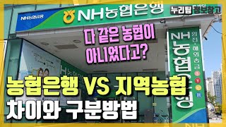 농협은행과 지역농협의 차이와 구분방법