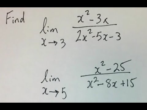 Finding A Limit By Factoring And Canceling - YouTube