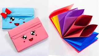 How To Make Paper gift bag -  Origami Paper Bag Tutorial/How To Make Paper Handbag - School Supplies