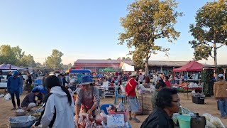 เลาะตลาดนัดวันศุกร์อำเภอโพธิ์ไทร จังหวัดอุบลราชธานี บรรยากาศลมวอยๆ คนเฒ่าคนแก่ปลูกผักมาขายเอง