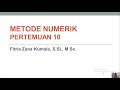 METODE NUMERIK P10 | INTEGRASI NUMERIK PART 3/4