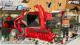 IT'S WINTER - REMOVING THE FIRST SNOW FROM FARM | Tyrolean Alps | Farming Simulator 22 | Episode 46