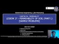 Geotechnical Eng'g 1 (Soil Mechanics) - Permeability of Soil (Part 1) [Sample Problems]