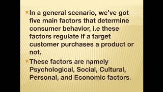 Unit 4 - Understanding Consumer Behaviour