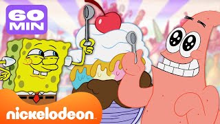 SpongeBob | Bite 60 minut SpongeBoba jedzącego lody🍦| Nickelodeon Polska