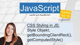 Changing CSS with JavaScript, JavaScript Tutorial German Part 19