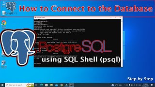 How to Connect to the Database in PostgreSQL using SQL Shell | PostgreSQL SQL Shell|#postgresqlshell