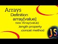 Arrays in JavaScript