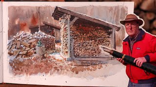 Pen Over Watercolor | A Strategy for Sketching for Complex Subjects