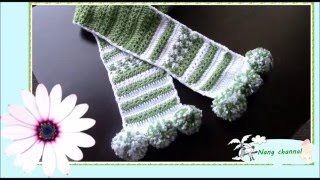 daisy stitch scarf  part 1 ผ้าพันคอลายดอกเดซี่ 1