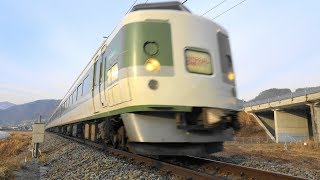 〔4K UHD|cc〕JR東日本・篠ノ井線：稲荷山～篠ノ井駅間、189系N102編成6B/快速『おはようライナー(長野)』通過シーン。《8523M》