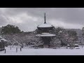 京都・嵐山　雪の寺巡り 2023　arashiyama kyoto temple tour on a snowy day