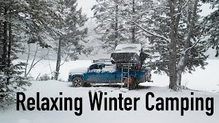 Relaxing Camping! I GOT SNOWED IN! | Overlanding in Nova Scotia