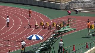 2017東部強化記録会0603　中学女子100mH　1組，2組