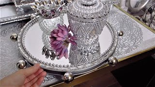 Lazy Susan DIY | Mirrored Tray that Rotates | Glam Edition | Dollar Tree DIY