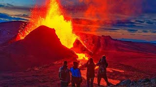 HUGE MONSTER CRATER!!! LAVA EXPLOSIONS ON ANOTHER WORLD - ICELAND VOLCANO ERUPTION - May 17, 2021