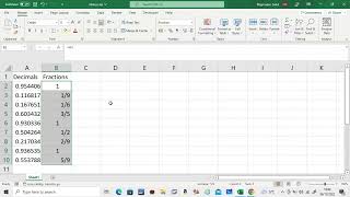 How to Convert Decimals to Fractions in Excel