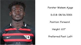 Forster Wekem Ajago 2022 University of Dayton Men's Soccer Highlights