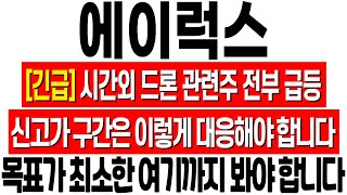 [에이럭스 주가 전망] 시간외 드론 관련주 급등! 신고가 구간은 이렇게 대응하셔야 합니다! 에이럭스 주식 분석! 에이럭스 목표가! 에이럭스 드론! 에이럭스 추가상장