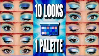 Jeffree Star Blue blood | 10 Looks 1 palette  | Tutorial style 😎