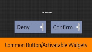 Common Button and Common Activatable widget Unreal Engine 5