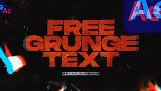 Glitch Grunge - Text | Free Grunge Text For After Effects ( Project File Included )